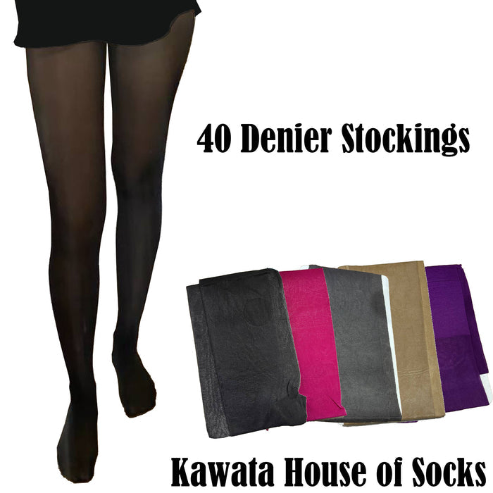 40 Denier Satin Sheer Waist Pantyhose | 40 Denier Stockings Pantyhose