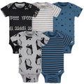 5-Pack Baby Boys Comfy Stretch Badger Short Sleeve Onesies® Bodysuits onesies Gerber®