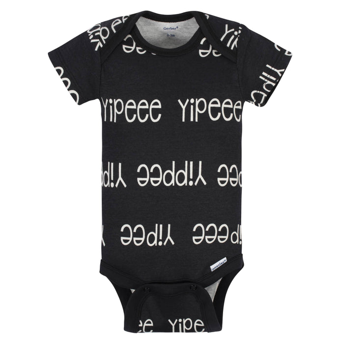 5-Pack Baby Boys Comfy Stretch Badger Short Sleeve Onesies® Bodysuits-Gerber Childrenswear