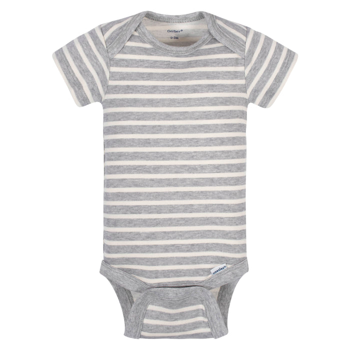 5-Pack Baby Boys Comfy Stretch Badger Short Sleeve Onesies® Bodysuits-Gerber Childrenswear