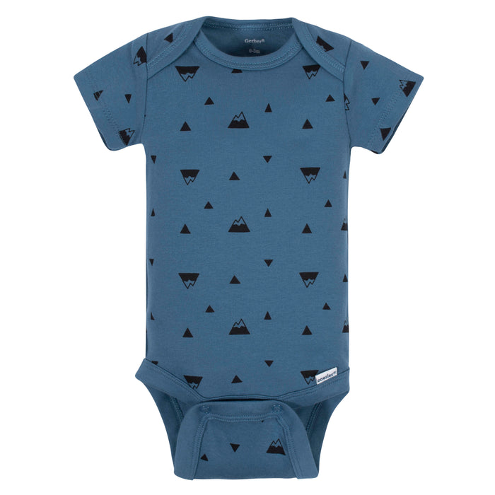 5-Pack Baby Boys Comfy Stretch Badger Short Sleeve Onesies® Bodysuits-Gerber Childrenswear