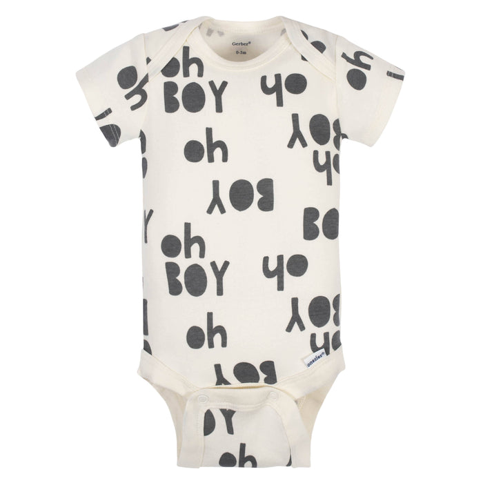 5-Pack Baby Boys Comfy Stretch Bicycle Short Sleeve Onesies® Bodysuits-Gerber Childrenswear