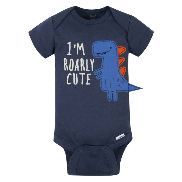 5-Pack Baby Boys Dino Short Sleeve Onesies® Bodysuits-Gerber Childrenswear
