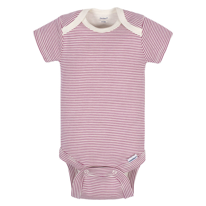 5-Pack Baby Girls Comfy Stretch Ducklings Short Sleeve Onesies® Bodysuits-Gerber Childrenswear