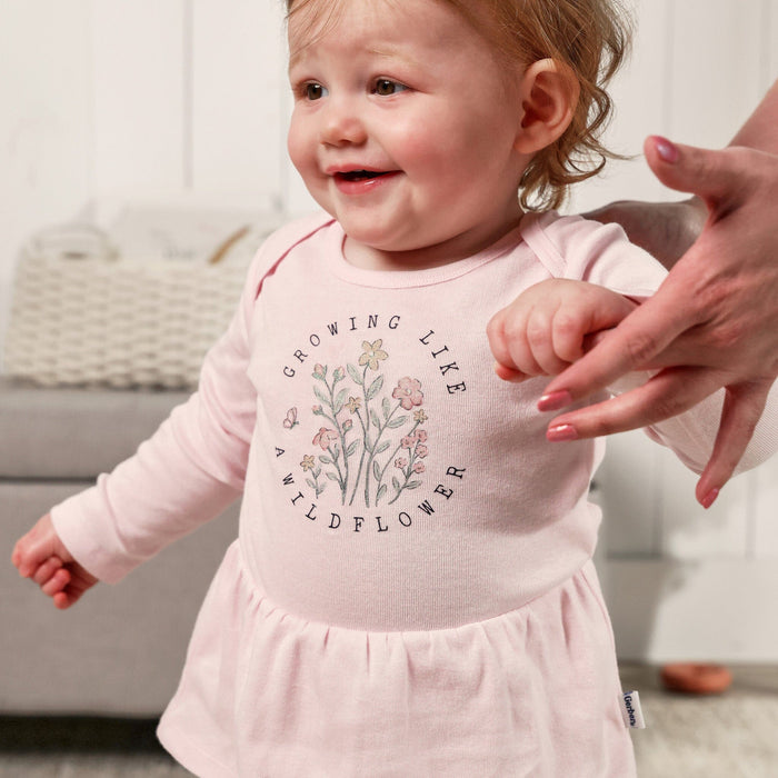 5-Pack Baby Girls Flowers Long Sleeve Bodysuits Onesies Bodysuits Gerber®