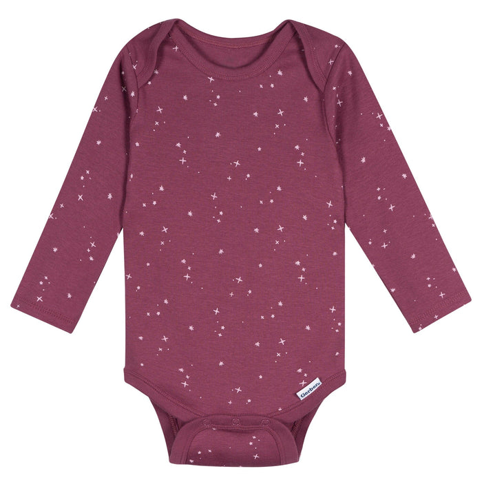 5-Pack Baby Girls Flowers Long Sleeve Bodysuits Onesies Bodysuits Gerber®
