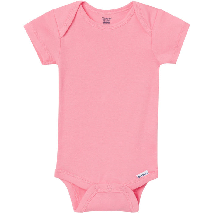 5-Pack Baby Girls Pastels Short Sleeve Bodysuits Onesies Bodysuits Gerber®