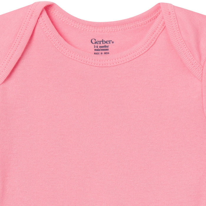 5-Pack Baby Girls Pastels Short Sleeve Bodysuits Onesies Bodysuits Gerber®