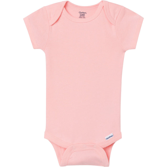5-Pack Baby Girls Pastels Short Sleeve Bodysuits Onesies Bodysuits Gerber®