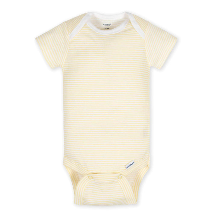 5-Pack Baby Neutral Lamb Short Sleeve Onesies® Bodysuits-Gerber Childrenswear