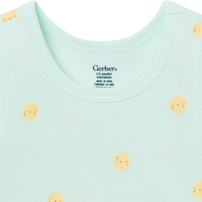 5-Pack Baby Neutral Yellow Sunshine Sleeveless Bodysuits onesies Gerber®