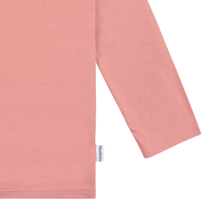 5-Pack Baby & Toddler Mauve Pink Premium Long Sleeve T-Shirts