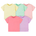 5-Pack Baby & Toddler Girls Bright Rainbow Short Sleeve T-Shirts Tops Gerber®