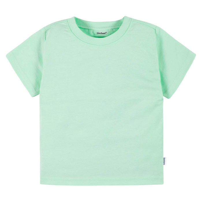 5-Pack Baby & Toddler Girls Bright Rainbow Short Sleeve T-Shirts Tops Gerber®