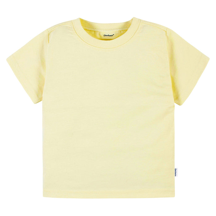 5-Pack Baby & Toddler Girls Bright Rainbow Short Sleeve T-Shirts Tops Gerber®