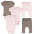 5-Piece Baby Girls Pink Garden Bodysuits & Pants Set Outfits & Sets Gerber®