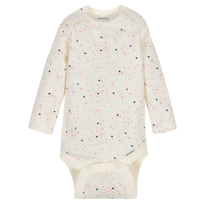 6-Pack Baby Girls Bunny Long Sleeve Onesies® Brand Bodysuits