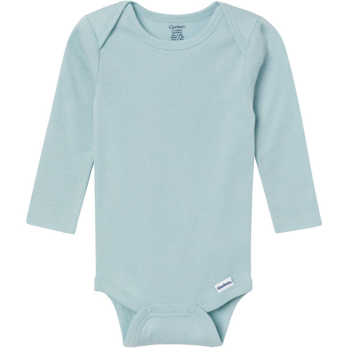 6-Pack Baby Girls Pink, Purple and Green Long Sleeve Bodysuits onesies Gerber®