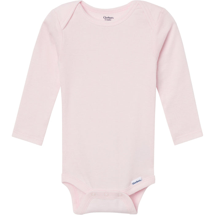 6-Pack Baby Girls Pink, Purple and Green Long Sleeve Bodysuits onesies Gerber®