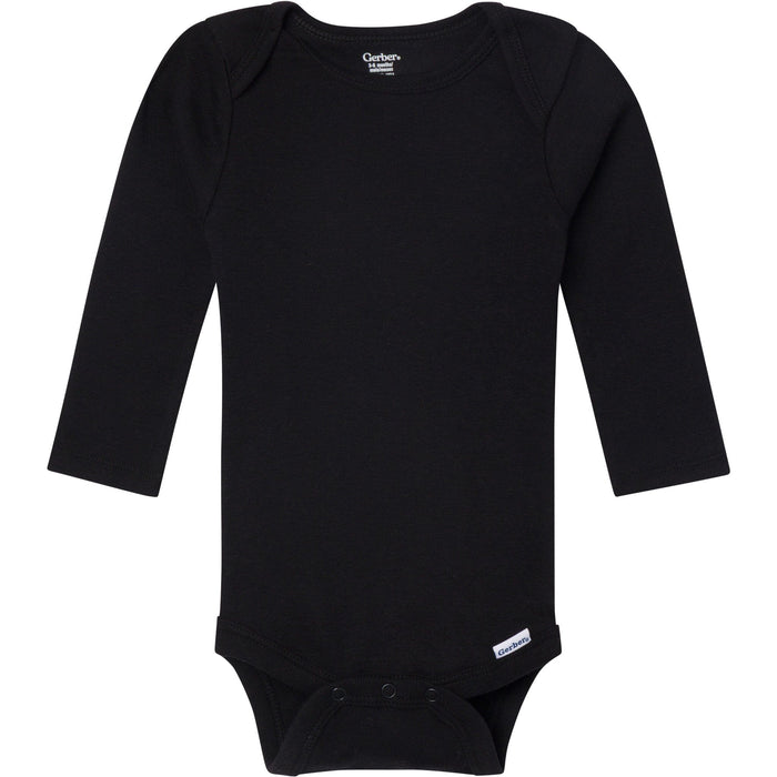 6-Pack Baby Neutral Gray, Black and Brown Long Sleeve Bodysuits onesies Gerber®