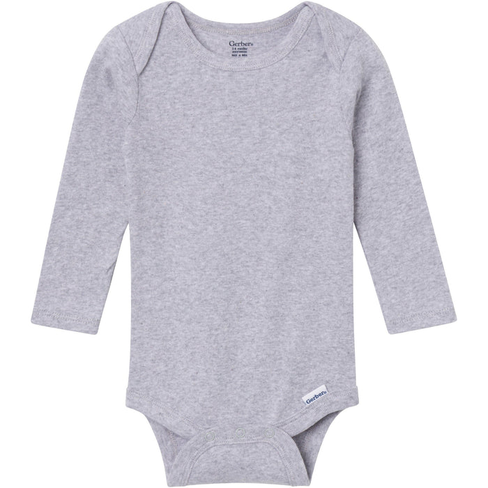 6-Pack Baby Neutral Gray, Black and Brown Long Sleeve Bodysuits onesies Gerber®