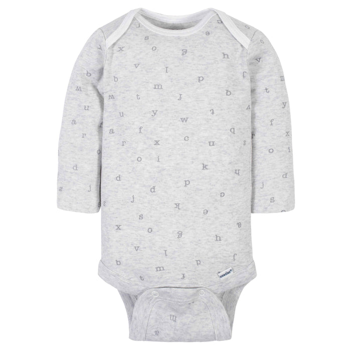 6-Pack Baby Neutral Words Long Sleeve Onesies® Bodysuits-Gerber Childrenswear