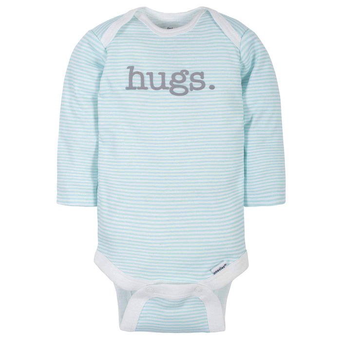 6-Pack Baby Neutral Words Long Sleeve Onesies® Bodysuits-Gerber Childrenswear