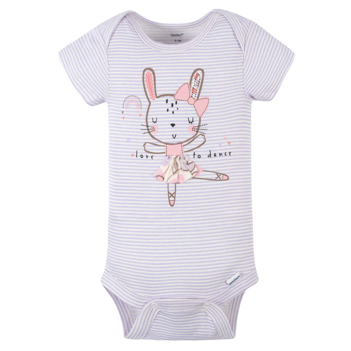 6-Piece Baby Girls Bunny Ballerina Onesies® Bodysuit and Sleep 'N Play Set-Gerber Childrenswear