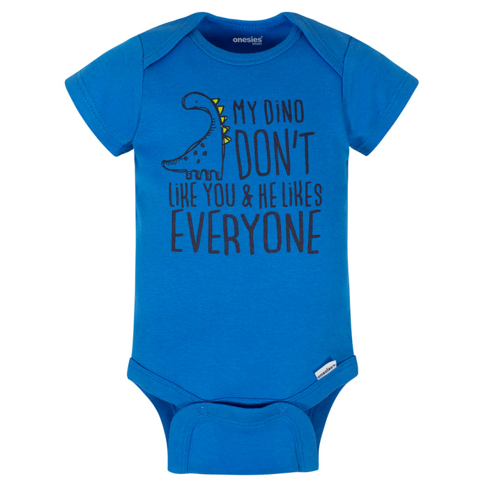 8-Pack Baby Boys Dino Onesies® Brand Bodysuits-Gerber Childrenswear