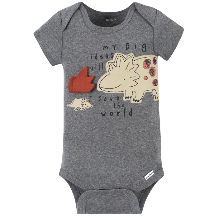 8-Pack Baby Boys Dino Short Sleeve Onesies® Bodysuits-Gerber Childrenswear