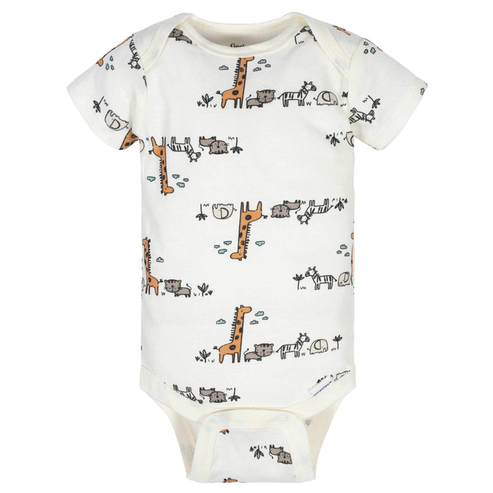 8-Pack Baby Boys Jungle Short Sleeve Onesies® Bodysuits-Gerber Childrenswear