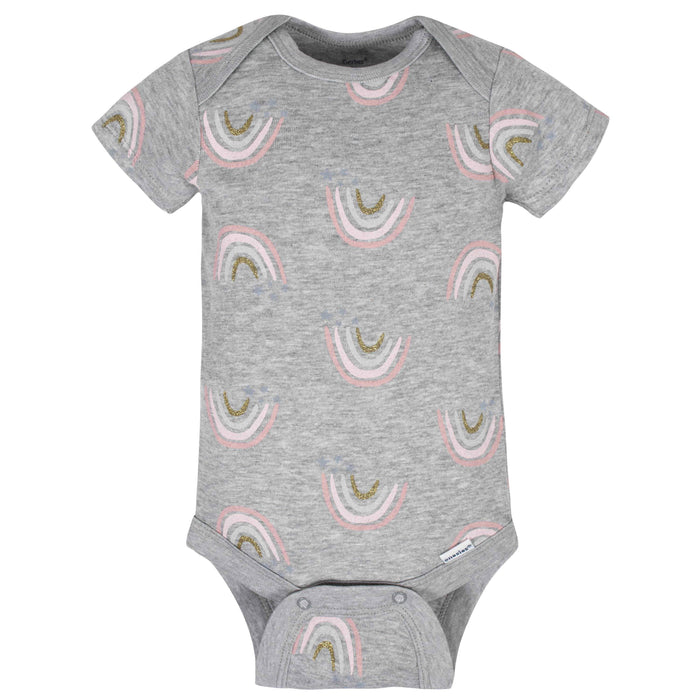 8-Pack Baby Girls Bear Short Sleeve Onesies® Bodysuits-Gerber Childrenswear