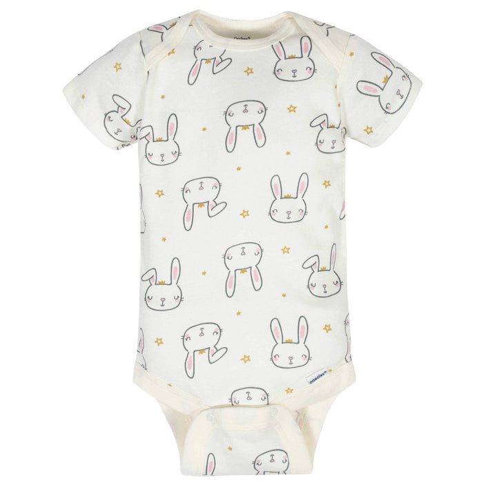 8-Pack Baby Girls Princess Short Sleeve Onesies® Bodysuits-Gerber Childrenswear