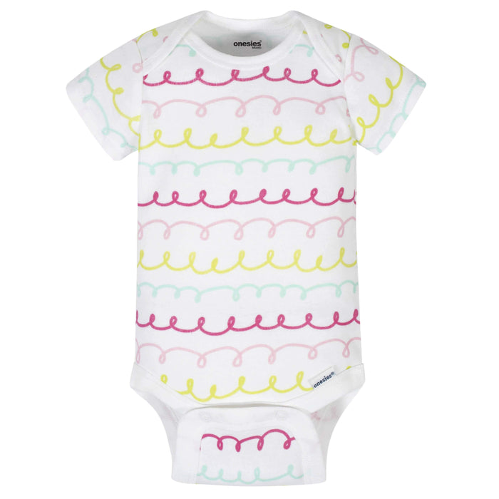 8-Pack Baby Girls Sweet Treats Onesies® Brand Bodysuits-Gerber Childrenswear