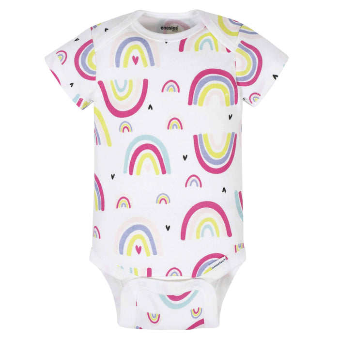 8-Pack Baby Girls Unicorns Onesies® Brand Bodysuits-Gerber Childrenswear