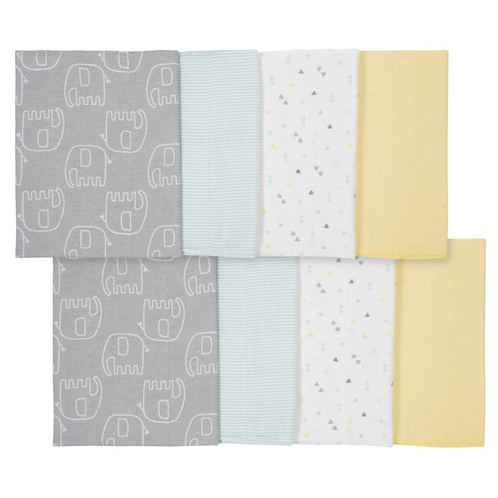 8-Pack Baby Neutral Animals Burp Cloths