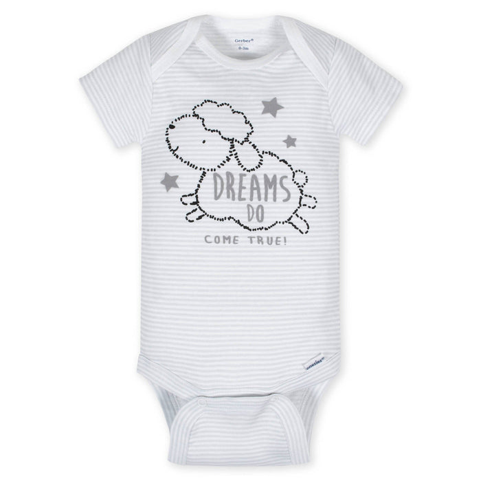 8-pack Baby Neutral Sheep Short Sleeve Onesies® Bodysuits
