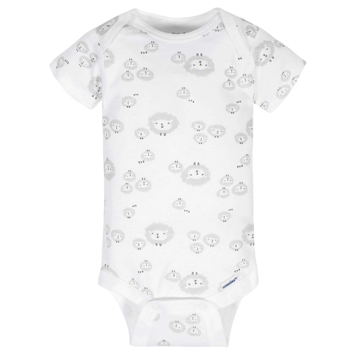 8-Pack Baby Neutral Sheep Short Sleeve Onesies® Bodysuits-Gerber Childrenswear