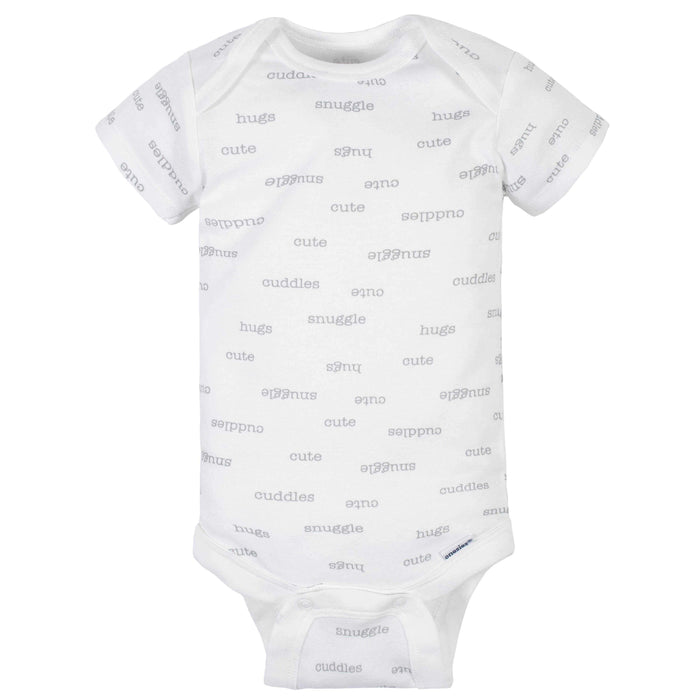 8-Pack Baby Neutral Words Short Sleeve Onesies® Bodysuits-Gerber Childrenswear