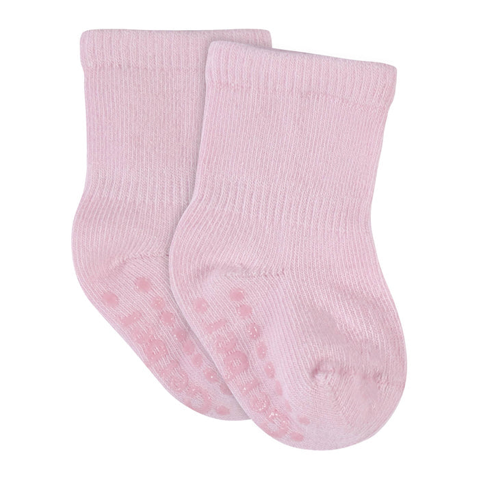 8-Pack Baby & Toddler Light Pink Wiggle-Proof™ Jersey Crew Socks-Gerber Childrenswear
