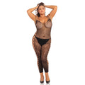 Animal Crotchless Bodystocking Black 3x-4x Intimates Adult Boutique