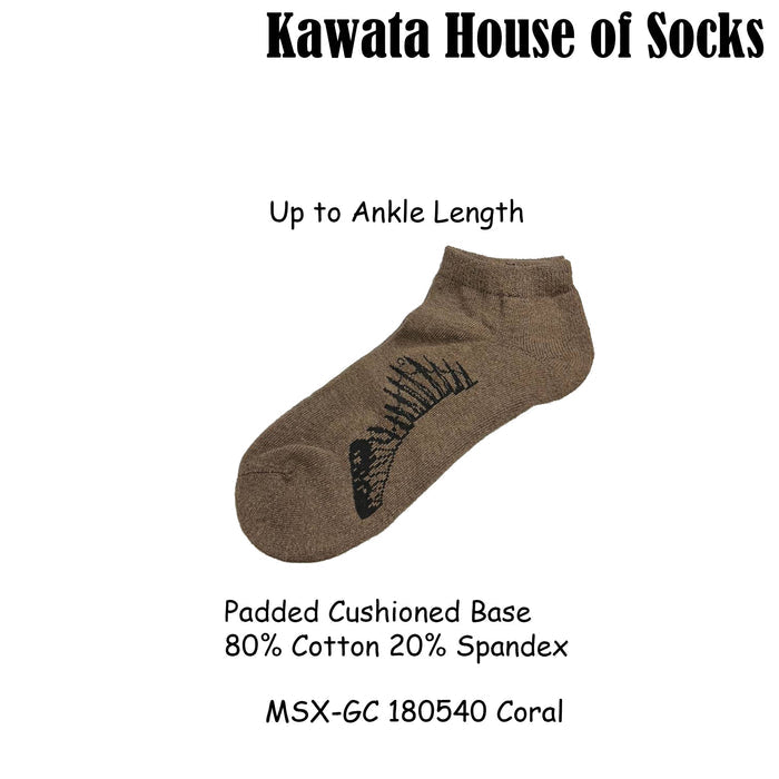 Ankle Padded Cushioned  Socks- Coral