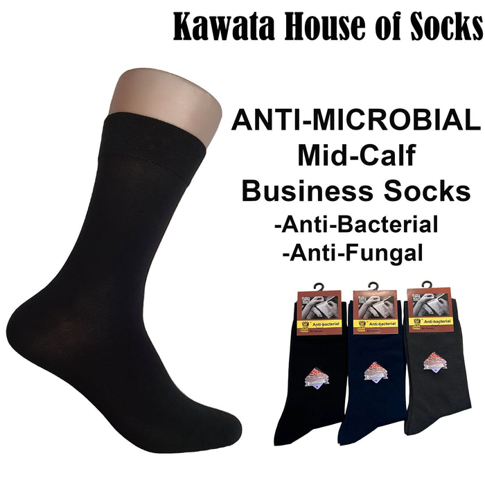 Anti-Microbial Mid Calf Plain Business Socks | Anti Bacterial and Anti Fungal Office Socks