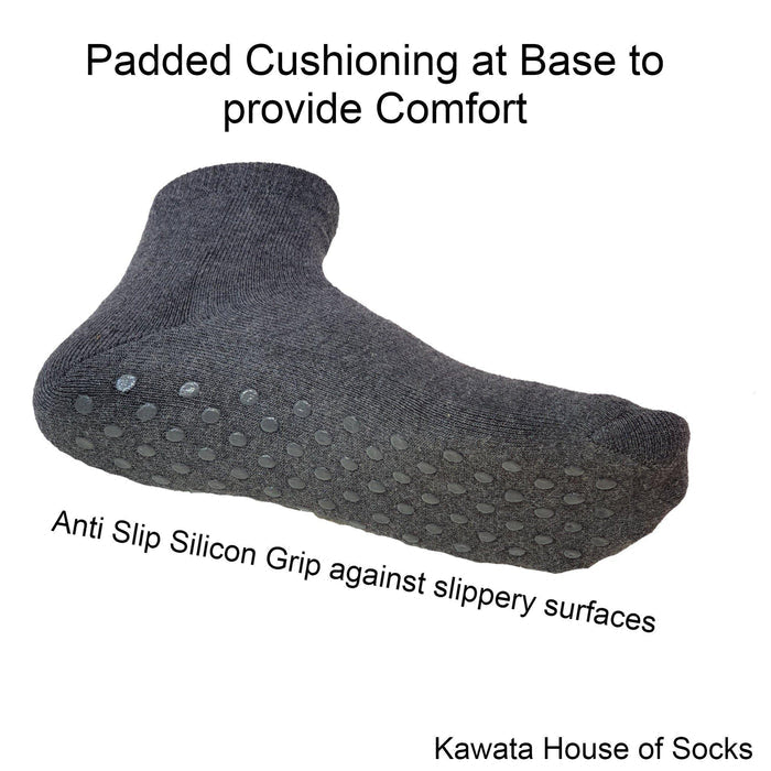 Anti-Slip Padded Quarter Socks for Ladies - Kawata House of Socks
