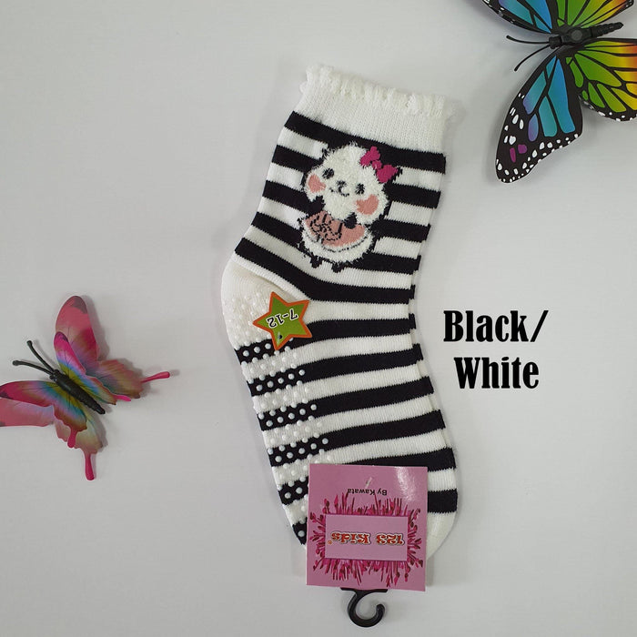 Anti Slip Panda Quarter Socks - Kawata House of Socks