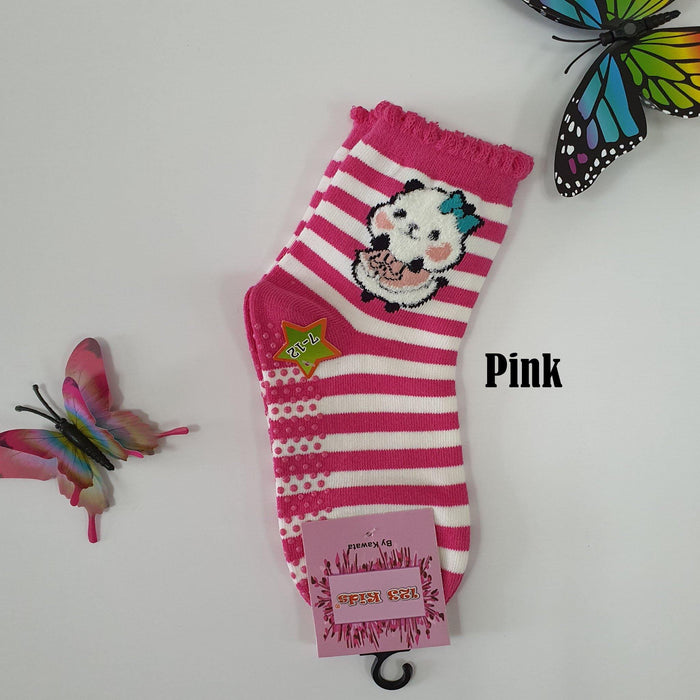 Anti Slip Panda Quarter Socks - Kawata House of Socks