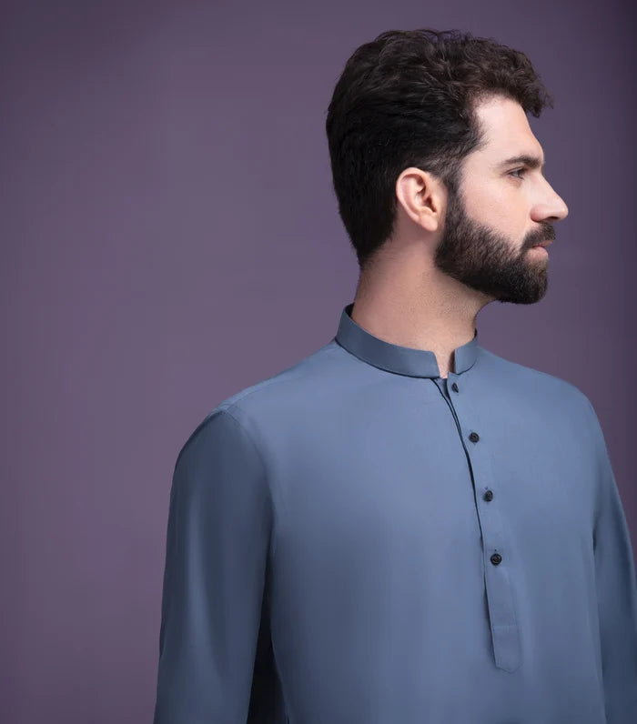 Ash Grey IronEZ Kurta Pyjama