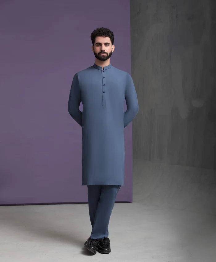 Ash Grey IronEZ Kurta Pyjama
