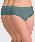 Ava & Audrey Clementine Cotton Full Brief 3 Pack - Sea Green Knickers