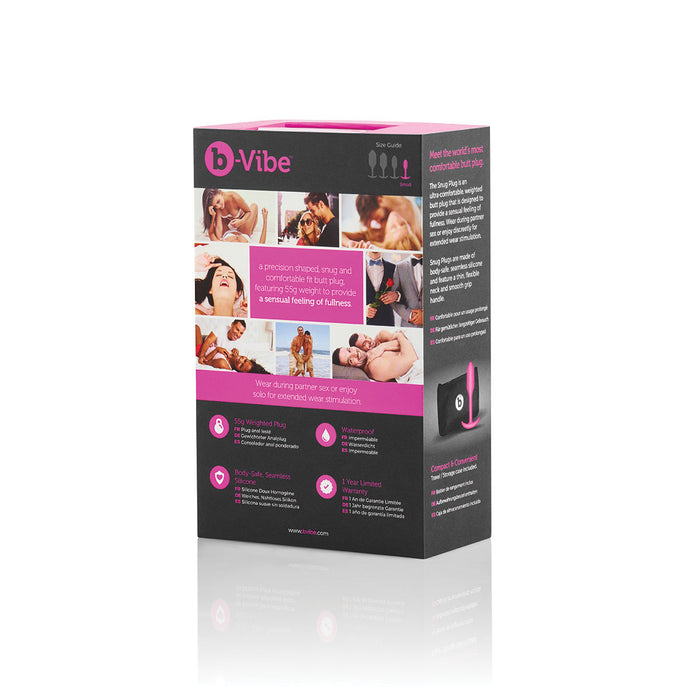 Small Fuchsia B-Vibe Snug Plug 1 in Anal Toys Category Intimates Adult Boutique